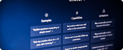 AI chatbot interface on a computer screen