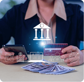 Mobile banking with credit card payment